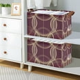 thumbnail image 2 of Yayeee Foldable Storage Basket for Shelves with Handles Waterproof Cloth Bins, Gold Abstract Pattern, 2 of 7