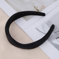 thumbnail image 3 of Unique Bargains 1 Pc Headband Irregular Satin Hair Accessories Black, 3 of 5