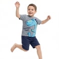thumbnail image 5 of Boys Outfits 2 Piece Dinosaur Print Short Sleeve Crew Neck T-Shirt Top And Shorts Daily Wear Baby Boys' Clothing Sets Size 2-3 Years, 5 of 5