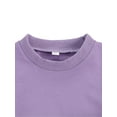 thumbnail image 3 of Children's Two Piece Set Kid's Solid Color Crew Neck Long Sleeve Pullover Toddler's Elastic Lace Up Trousers, 3 of 4