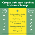 thumbnail image 2 of Healthy Living Nicotine Polacrilex Lozenge Stop Smoking Aid, 2 mg Mint Flavor, 24 Count, 2 of 7