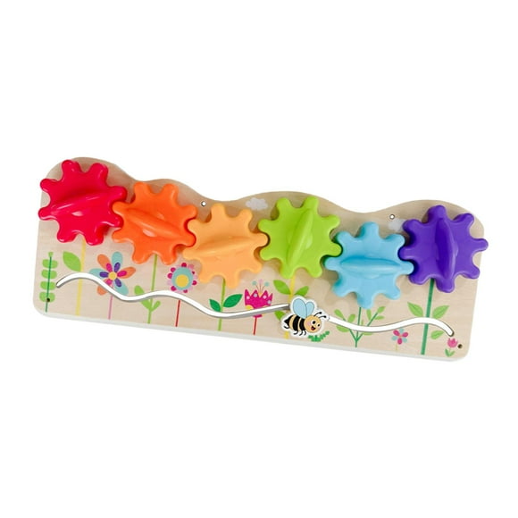 Tablero de actividades sensoriales de madera, portátil, para el aprendizaje y el juego imaginativo de niños de 1 a 3 años (35 cm x 12,5 cm).