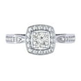 thumbnail image 3 of Dazzlingrock Collection 0.50 Carat (ctw) 14K Round Diamond Ladies Halo Style Bridal Engagement Ring 1/2 CT, White Gold, Size 7, 3 of 4
