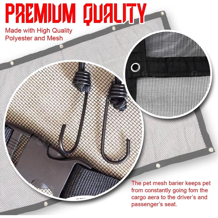 Pet Tech Zone Tech Pet Barrier Mesh | Universal Car Dog Net For SUVs ...