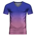thumbnail image 2 of BOBOGOJP Shirts Chemises pour Hommes Coupe Ajustée Manches Courtes Mode Décontractée T - en Coton (Bleu,G), 2 of 4