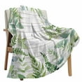 thumbnail image 6 of Eucalyptus Leaves Flannel Blanket for Bed, Summer Pastoral Botanical Gray Wooden Soft Cozy Warm Couch Throw Blanket, Lightweight Fluffy Plush Bedding Blankets for Sofa Decor All Season 31.5"x47", 6 of 7