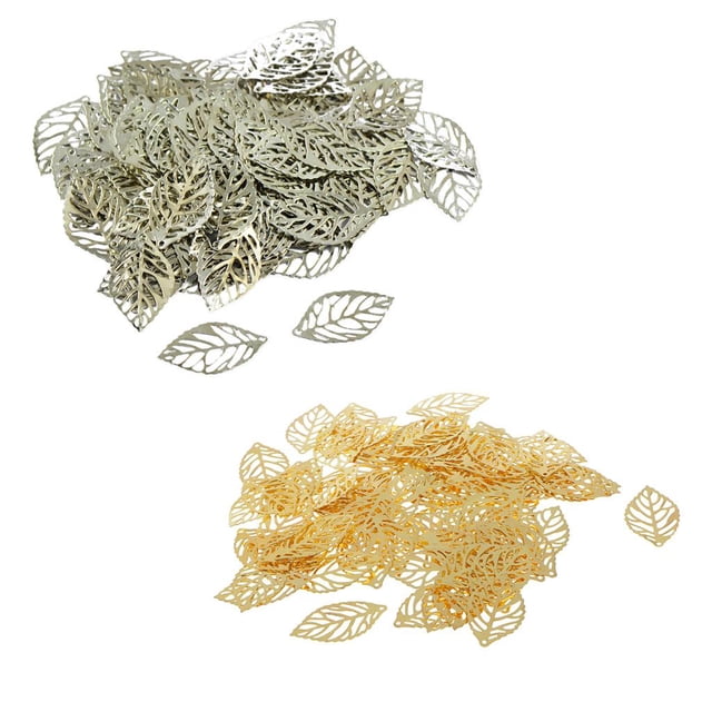 200 Piezas de Filigrana Dorada + Aleación de Plata Colgante de árbol DIY Hallazgos de Joyería Artesanía para Collar Joyería