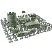 Younar 100Pcs Army Action Figures Soldier Toy Playset Army Men Action Figures Army Men Toys Play Set with Toy Soldiers Boats Helicopters Tanks Army Toys for Boys appealing