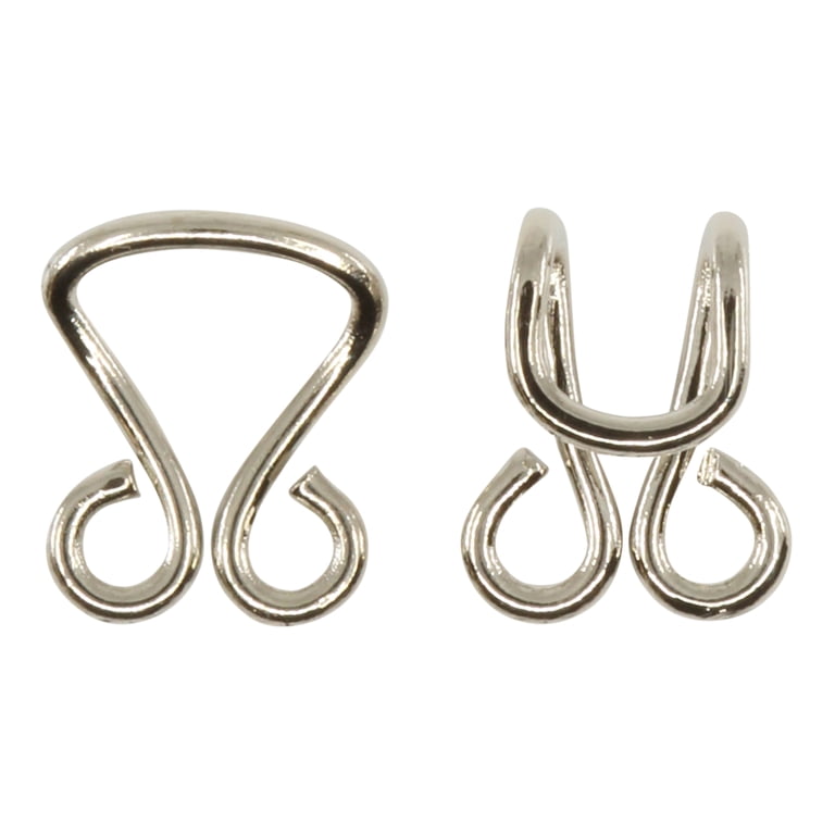 Dritz Coat Hooks & Eyes - Nickel Plated Fasteners, 3/8 Inch, 4-Pack For Sewing & Clothing