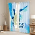 thumbnail image 3 of Homewish Girly Gymnastics Sports Curtains Pack of 2 (42x84 Each), Blue Watercolor Curtains Blackout, Teens Kids Girls Bedroom Curtains, Living Room Curtains Decor, 3 of 6