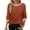 Red, variant on Women's Ribbed Knit Round Neck Sweater, Lightweight Oversized Pullover Top with Textured Pattern, Soft Breathable Thin Fabric for Casual Daily Wear, Layering Piece and All Season Comfort Beige L