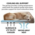 thumbnail image 2 of FurHaven Pet Products Luxe Fur & Performance Linen Cooling Gel Top Sofa Pet Bed for Dogs & Cats - Woodsmoke, Jumbo Plus, 2 of 13