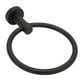 thumbnail image 3 of Toallero de aro negro mate para colgar toallas, de acero inoxidable, antioxidante, para montaje en pared, moderno soporte para toallas de baño, 3 of 15