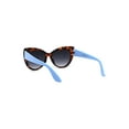 thumbnail image 4 of Girls Kid Size Thick Plastic Designer Style Large Cat Eye Sunglasses Tortoise Blue Smoke, 4 of 4