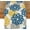 Blue/Yellow/Grey, variant on SM-XLHN Dahlia Aqua Floral Pinnata Flower Summer Table Runner, Seasonal Winter Holiday Kitchen Dining Table Decoration for Home Party Decor 13x72 Inch