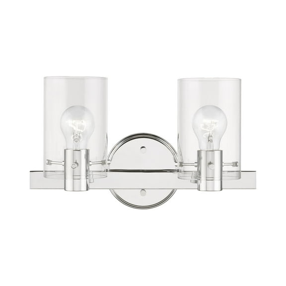 17232-05 Livex Lighting Munich - 2 Light Bath Vanity In Contemporary Style-8.5 Inches Tall and 14.5 Inches Wide-Polished Chrome Finish