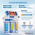 thumbnail image 2 of Max Water Système d'Osmose Inverse pour Aquarium à 6 Étapes RO/DI avec Compteur TDS en Ligne HM, 2 of 6
