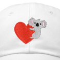 thumbnail image 2 of DALIX Cute Koala with Heart Hat Womens Embroidered Baseball Cap in White, 2 of 6