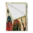 thumbnail image 2 of Korean Soft Flannel Fleece Blanket, Women in Traditional Clothes Standing on a Tree Branch Watercolor Style, Cozy Plush for Indoor and Outdoor Use, 50" x 60", Pale Peach Multicolor, by Ambesonne, 2 of 5