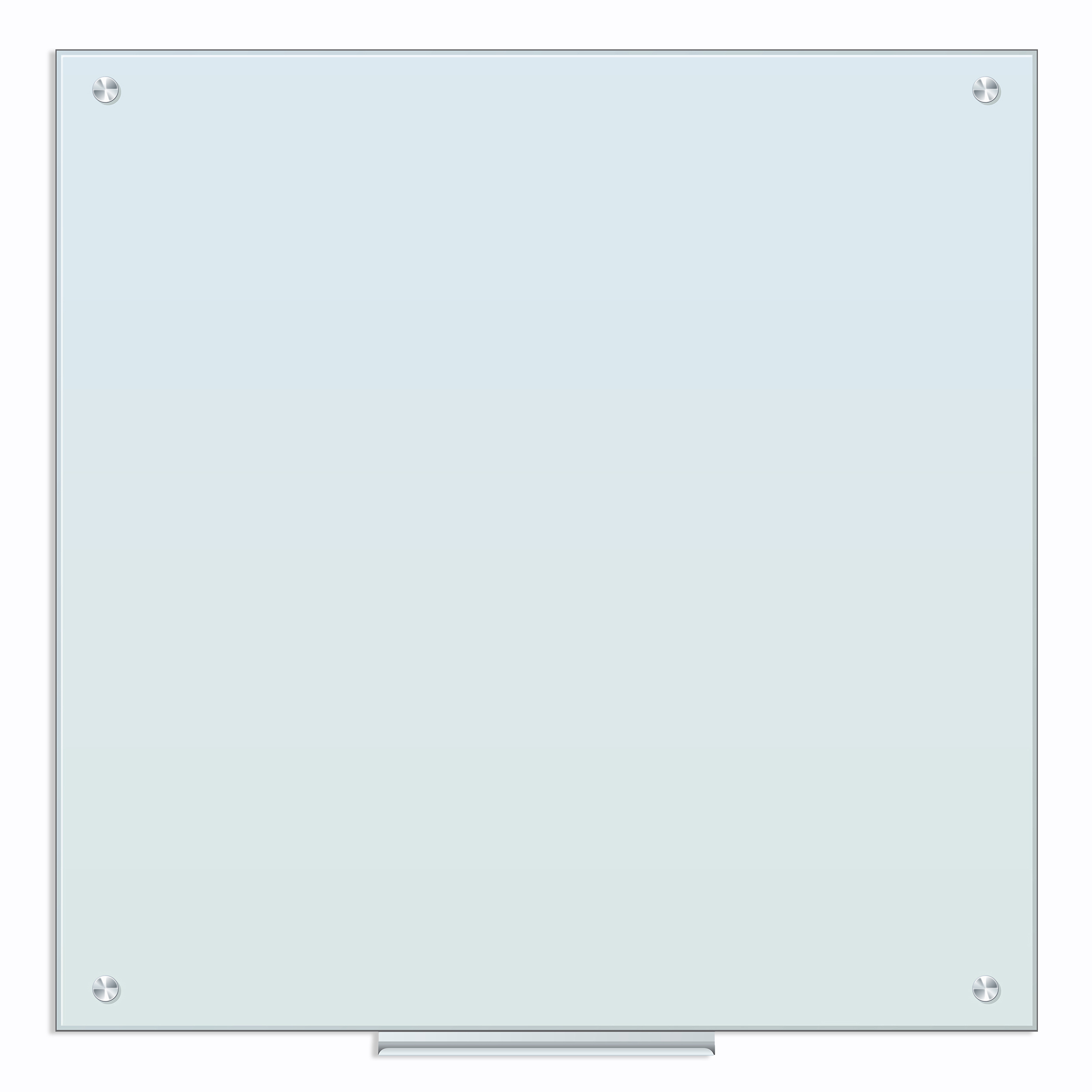 U Brands Glass Dry Erase Board, 35" x 35", Whiteboard, White Frosted