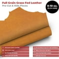 thumbnail image 2 of ELW Grass Fed Leather 8-10 oz. 3-4mm Heavy Duty Pre-Cut 8"x24" Tobacco Brown Full Grain Cowhide for Tooling, Carving, Holsters, Belts, Bags, Boots, Shoes, Cases, Repair, Knife Sheaths, Furniture, 2 of 7