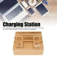 thumbnail image 3 of Wood Bamboo Multi Device Smartphone Charging Station, 5 Ports USB Charging Dock DIY Assemble Organizer Holder Charging Station Rack for Phones Tablets[Wood], 3 of 5