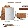thumbnail image 5 of HONGLONG Backpack Purse for Women Travel Backpack PU Leather Ladies Handbag Designer Ladies Fashion Travel Shoulder Bags, 5 of 7