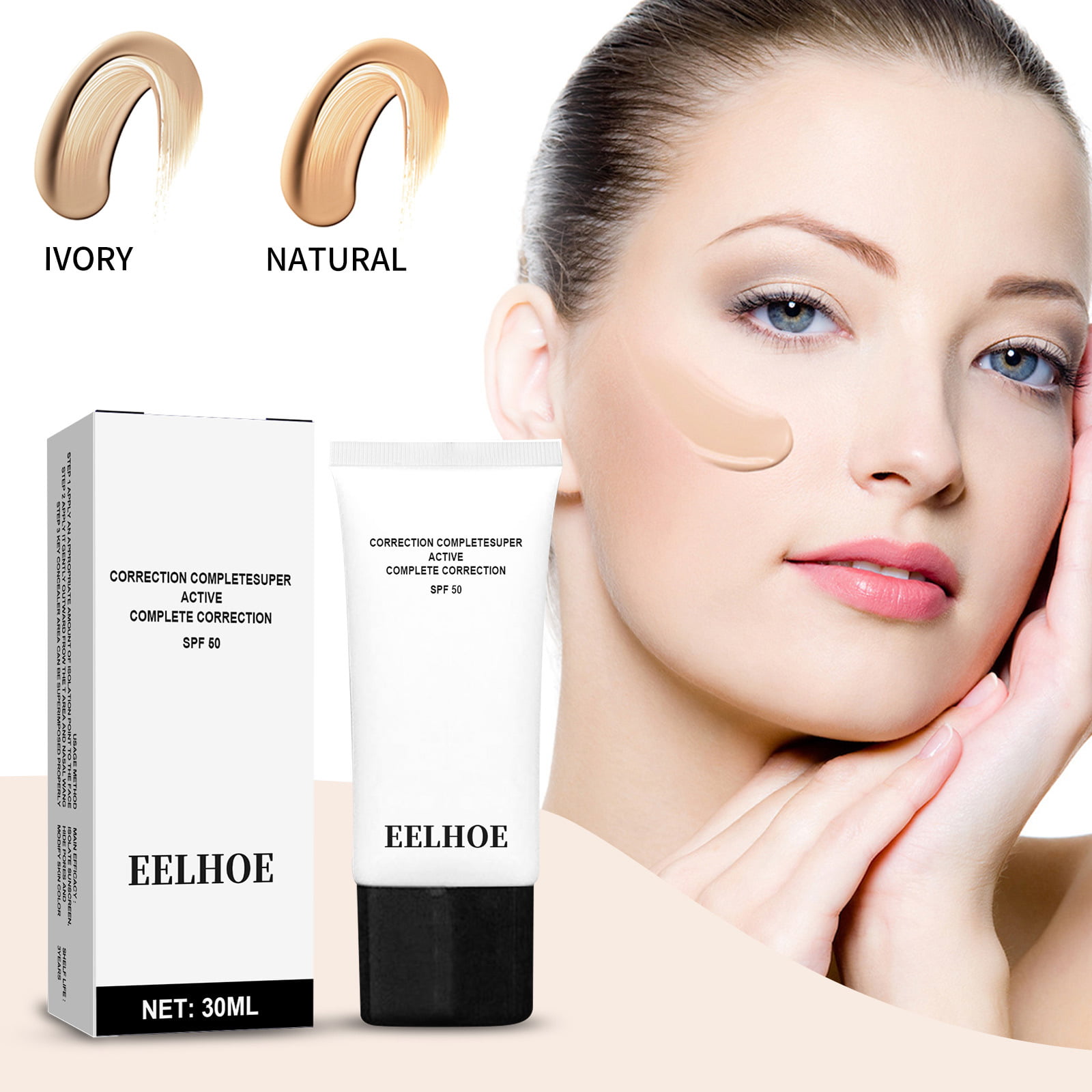 BSMAX Skin Tone Adjusting CC Cream SPF 50,Cosmetics CC Cream, Colour  Correcting Self Adjusting for Mature Skin,All-In-One Face Sunscreen and