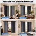 thumbnail image 4 of Blackout Curtains, 52 x 72 inch Blackout Curtains Set of 2 Panels, Thermal Insulated Room Darkening Curtains for Bedroom, Privacy Protection & Noise Reducing, Gray with Priting, 4 of 7