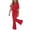 Red, variant on BLVB Girls Clothes Set Short Sleeve Crewneck T-Shirt Top and Flared Pants Kids 2 Piece Outfit Set 5-14 Years(Yellow,14-15Years)