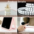 thumbnail image 5 of PayUSD Travel Makeup Mirror with Led Lights Vanity Mirror Touch Screen Control Rechargeable Lightweight Desk Tabletop LED Folding Cosmetic Handheld Mirror 6.1''x8.7'' Large Pink, 5 of 5
