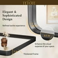 thumbnail image 4 of TETOTE Black Bathroom Mirror, 55x36 Inch Matte Metal Frame Modern Farmhouse Decor Rectangular Large Entryway Vanity Wall Mounted Mirror (Horizontal/Vertical), 4 of 8