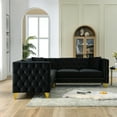 thumbnail image 2 of 82.2-inch Velvet 5 Corner , L-shaped Sectional For Office. Construction With Solid Wood, Foam Cushions. Elegant & Professional Design Living Room, Bedroom, Apartment, Office, Comfortable Filling, 2 of 5