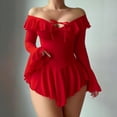 thumbnail image 2 of Levmjia Women's Sleepwear Nightgown Soft Nylon Solid Color Long SleeveLace Trim Sleeveless Slip Dress Comfortable Home Sleeping, 2 of 7