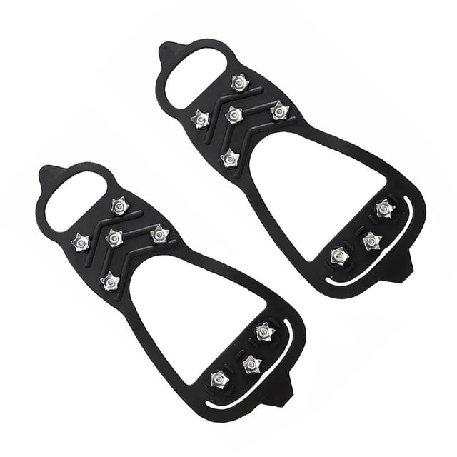 Toystoory 1 par de tacos para zapatos con agarre para nieve, botas antideslizantes, picos de tracción para hielo, para exteriores, nieve, Escalada L(40-44)