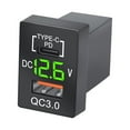 thumbnail image 1 of pitrice Prise de Courant pour Voiture PC USB 3.0 Rectangulaire Anti-Inflammable Remplacement Adaptateur de Charge Accessoires Automobile Vert, 1 of 7