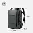 thumbnail image 3 of BANGE Mochila de viaje para hombre, mochila de negocios, mochila escolar expandible con puerto USB, mochila impermeable de gran capacidad para portátil de 17,3 pulgadas, 3 of 5