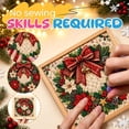 thumbnail image 4 of SeekLGT Christmas DIY Sewing Kit, WreathCloth Craft Set, Framed Holiday Fabric Art Project, Seasonal Wall Decor for Adults, Kids, Family Crafting Activity, 4 of 8