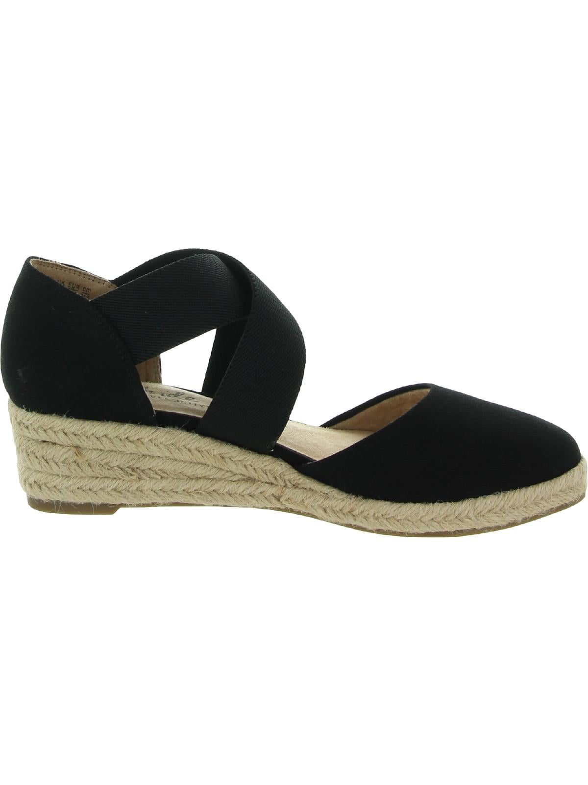 LifeStride Womens Keaton Canvas Slip On Wedge Heels - Walmart.com