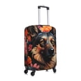 thumbnail image 3 of Uemuo Colorful Flower German Shepherd Printed Washable Luggage Cover - Fashion Suitcase Protector Fits 18-32 Inch Luggage -Large, 3 of 9