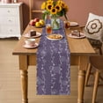 thumbnail image 2 of Vintage Lines Table Runner 70 Inches, White Lines Abstarct Minimalist Art Purple Bed Runner Dresser Scarves Tabletop for Indoor Outdoor Parties/Ceremony/Banquet, 13" x 70", 2 of 9