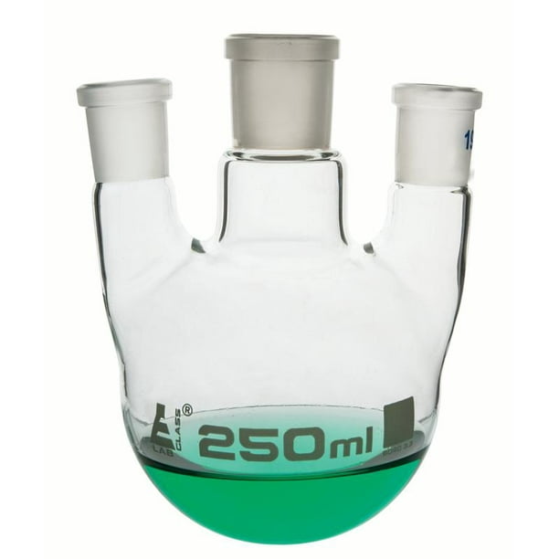 Distillation Flask with 3 Parallel Necks, 250ml Capacity, 24/29 Center