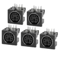 thumbnail image 1 of Unique Bargains 5 Pcs Replacement S-video 6 Pin Female PCB Mount Mini Din Sockets, 1 of 1
