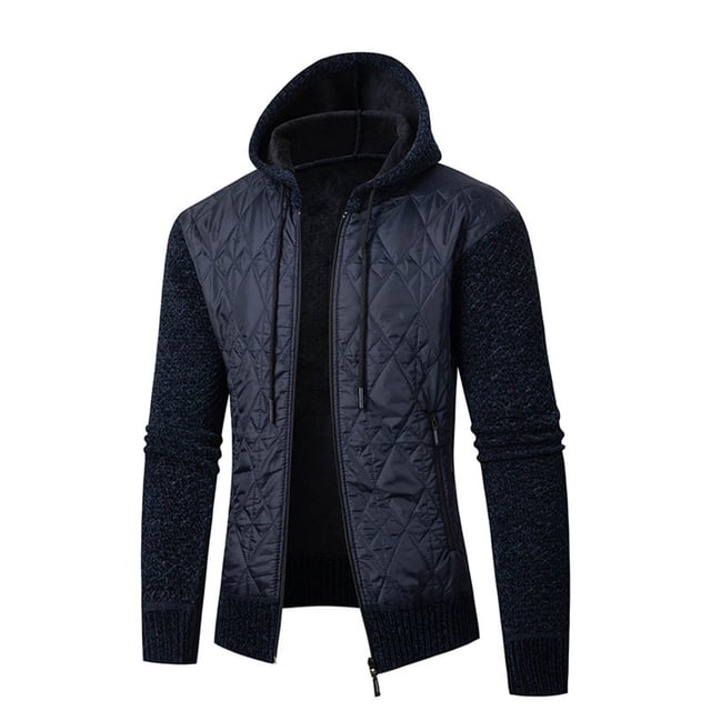 Birdeem Mens Fleece Outer Hooded Zipper Sweater Jacket