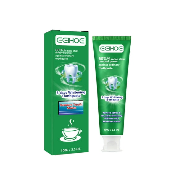 yelldesk Natural Toothpaste, Hydrogen Peroxide Toothpaste, Teeth Whitening Toothpaste Pack, Enamel-Safe Formula, Helps Remove Tea, Coffee, and Wine Stains, Sparkling White
