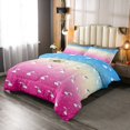 thumbnail image 2 of YST Rainbow Gradient Stars Cloud Comforter Set Fluffy Ombre Pastel Quilted Bedding, Twin Size (2 Count), 2 of 5
