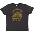 thumbnail image 3 of Inktastic Life's Better With Bees Youth T-Shirt, 3 of 5