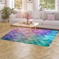 thumbnail image 3 of Colorful Gradient Fish Scale Texture Mermaid Home Decor Living Room Carpet Non-slip Hotel Lobby Floor Mat Kitchen Bedroom Entrance Doormat Mats, 3 of 7