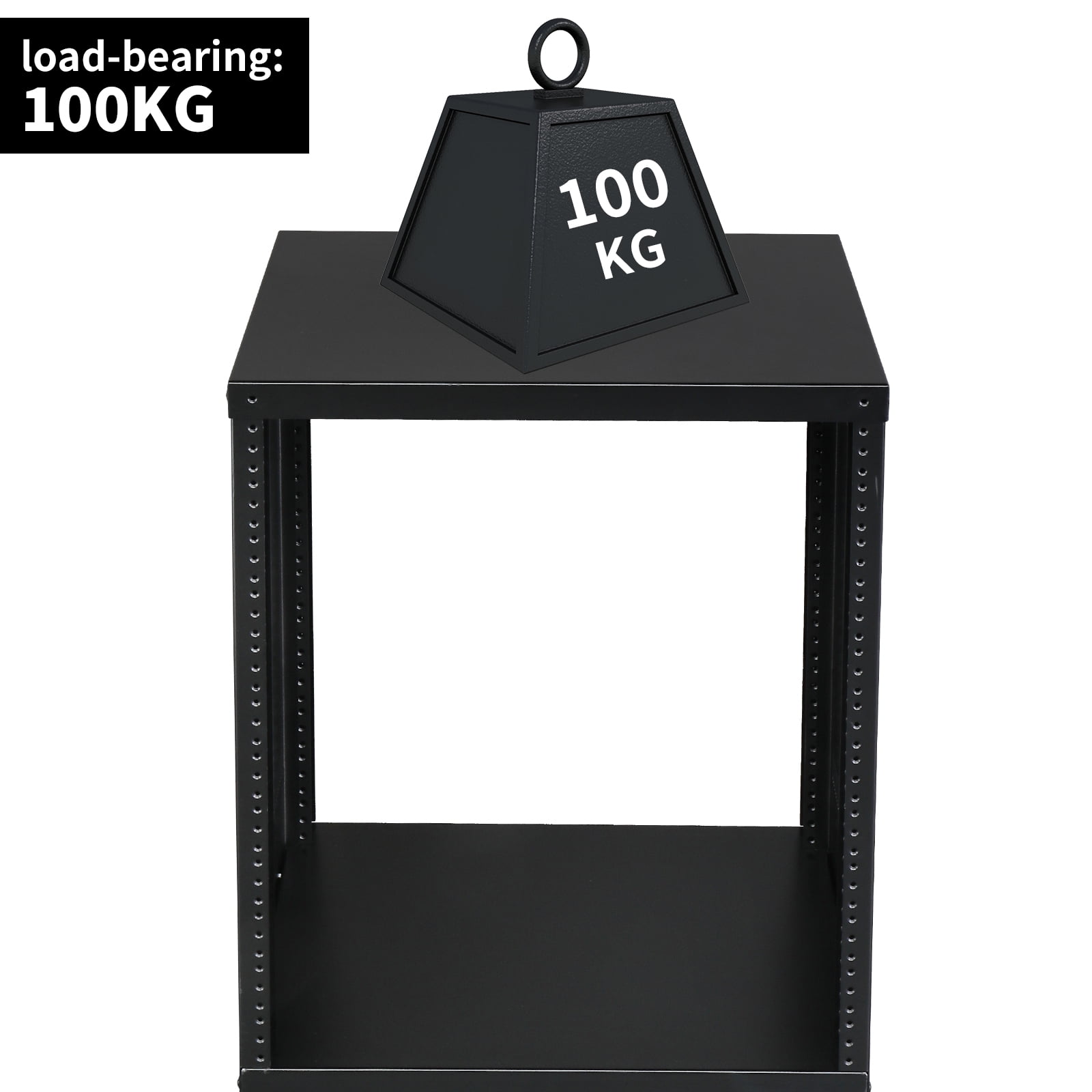 19" 12U Component Rack Cabinet DJ Equipment Cabinet for o Video Musical & IT Equipment Mounting Black