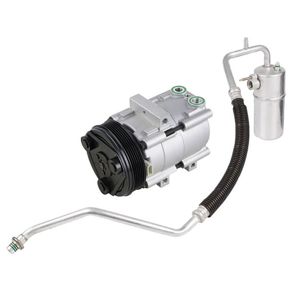 AC Compressor w/ A/C Drier For Ford F150 F-150 V6 1999 2000 2001 2002 2003 - BuyAutoParts